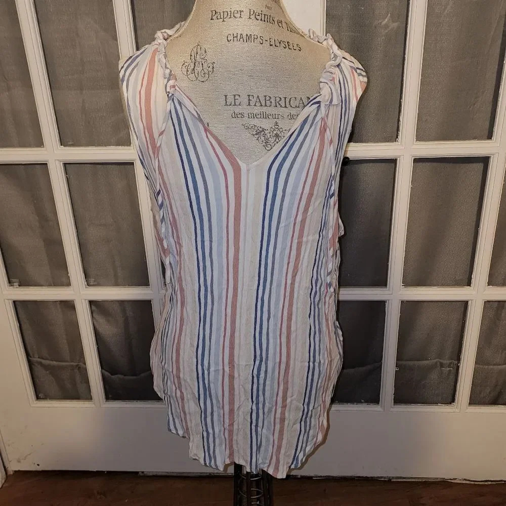 Torrid Womens Ivory Stripe Pullover Tank Top 2 2X
